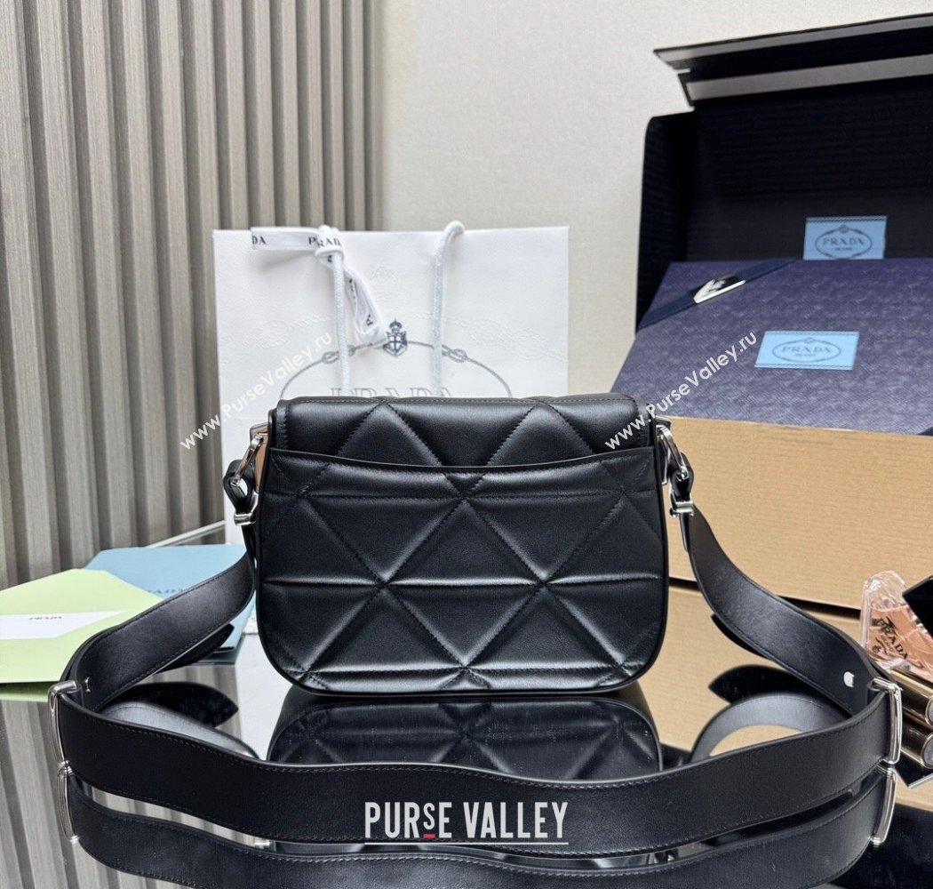 Prada Quilted Leather Flap Bag Black 2025 1BD283 (YZ-250927026)