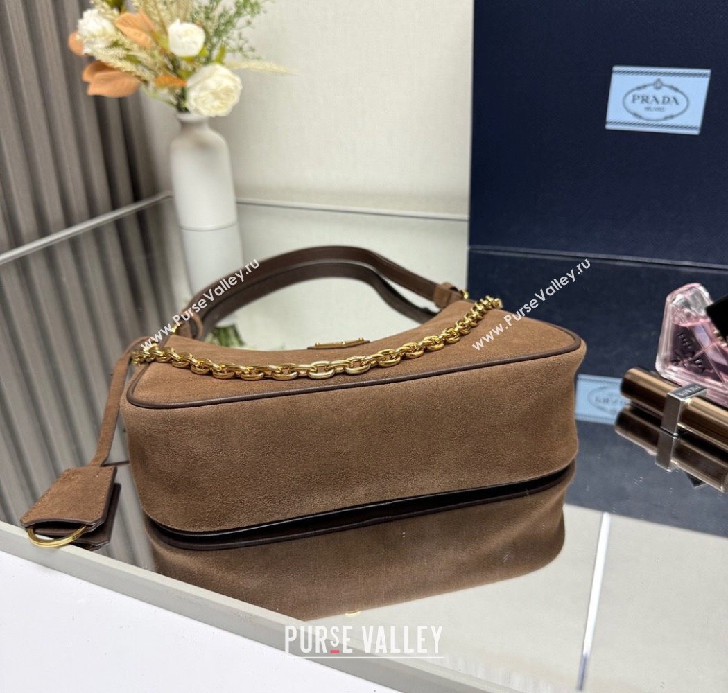 Prada Re-Edition suede mini-bag Cinnamon Brown 2025 1BC204 (YZ-250927059)