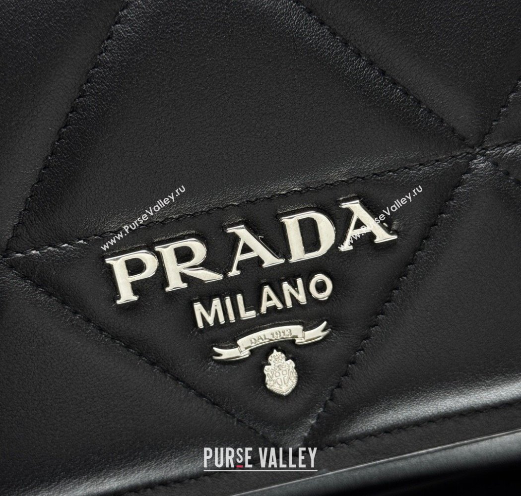 Prada Quilted Leather Flap Bag Black 2025 1BD283 (YZ-250927026)