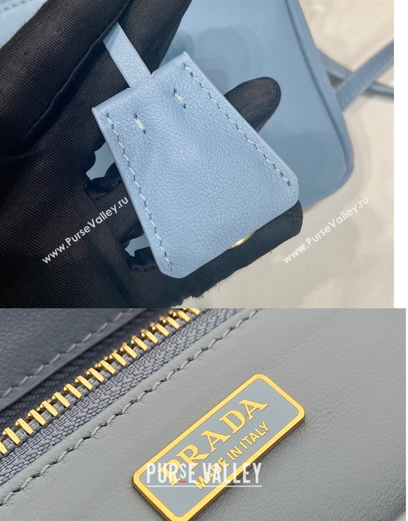 Prada leather shoulder bag Blue 2025 1BA457 (YZ-250927061)