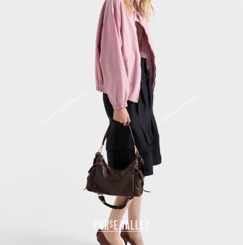 Prada Explore large nappa leather shoulder bag Black 2025 1BC264 (YZ-250927063)