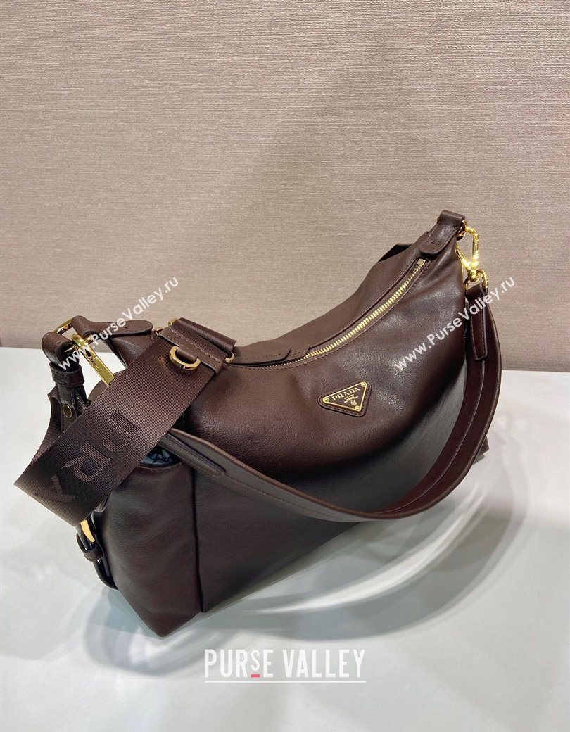 Prada Explore large nappa leather shoulder bag Sienna Brown 2025 1BC264 (YZ-250927062)