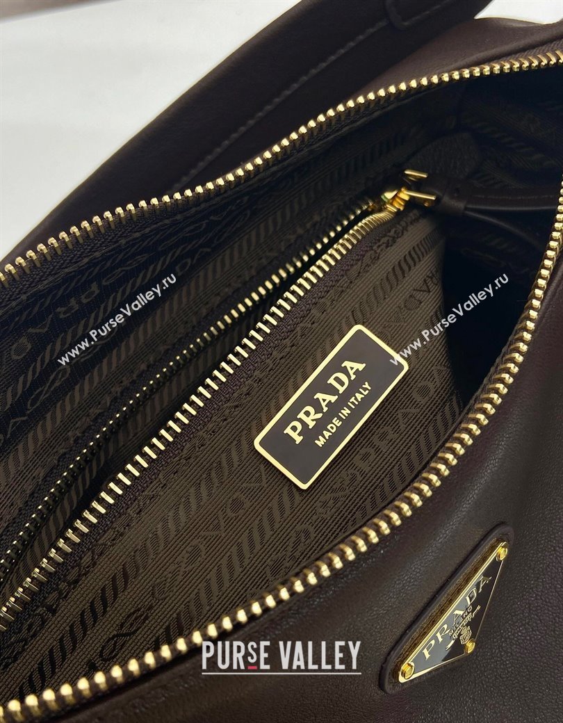 Prada Explore large nappa leather shoulder bag Sienna Brown 2025 1BC264 (YZ-250927062)