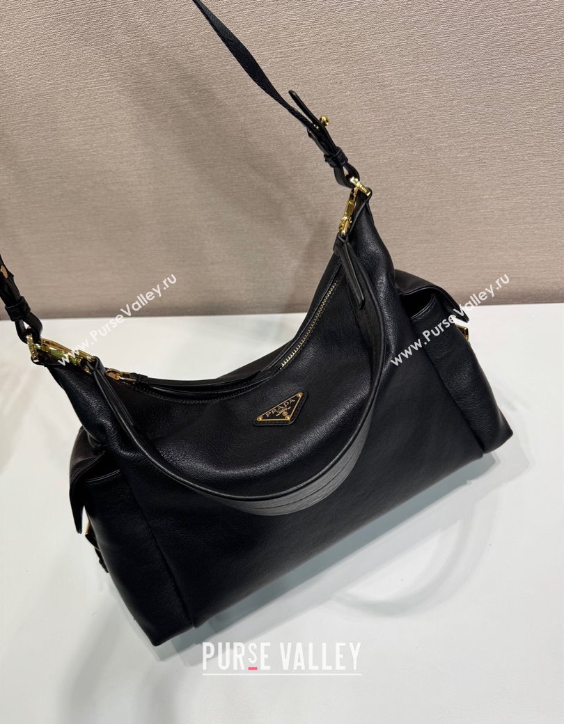 Prada Explore large nappa leather shoulder bag Black 2025 1BC264 (YZ-250927063)