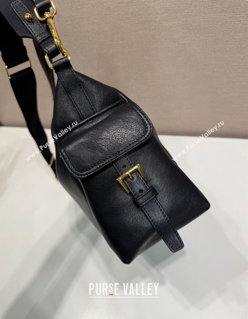 Prada Explore large nappa leather shoulder bag Black 2025 1BC264 (YZ-250927063)