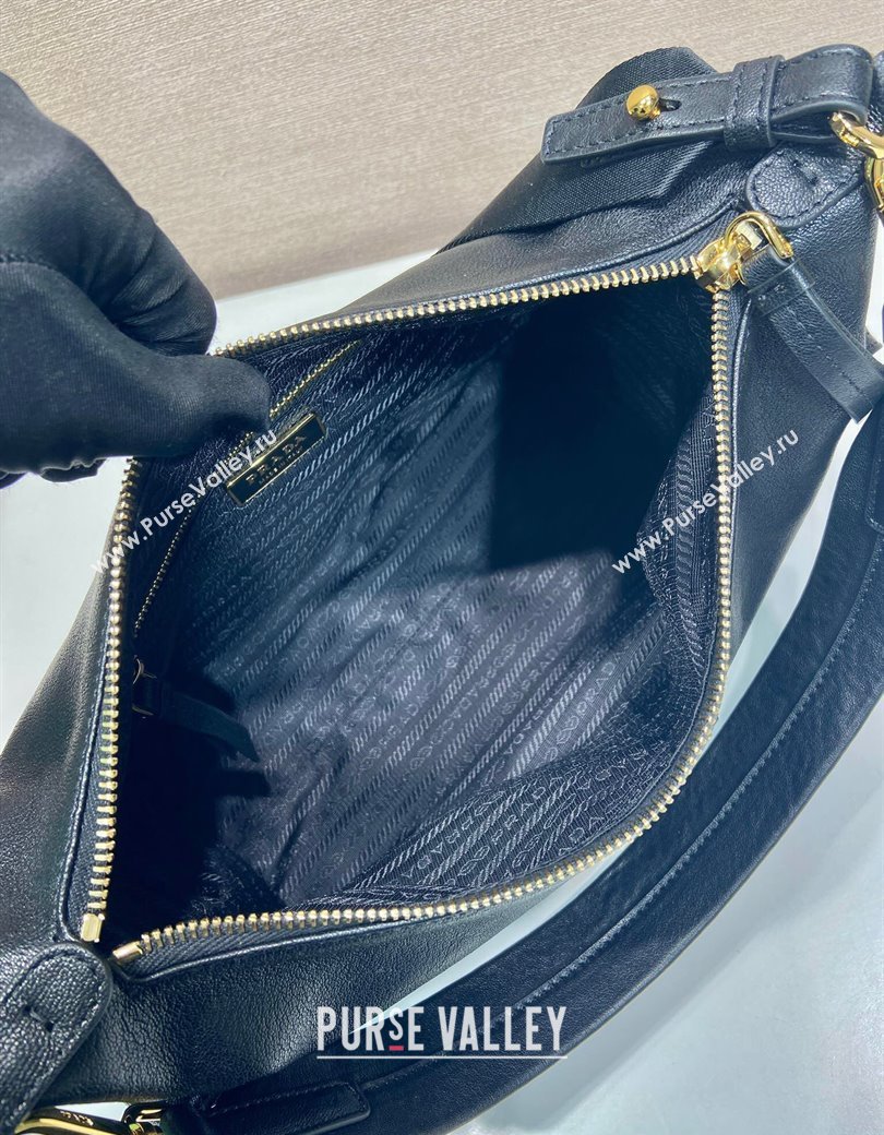 Prada Explore large nappa leather shoulder bag Black 2025 1BC264 (YZ-250927063)