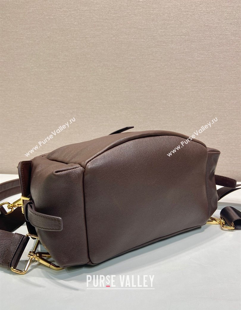 Prada Explore medium nappa leather backpack bag Sienna Brown 2025 1BZ080 (YZ-250927068)