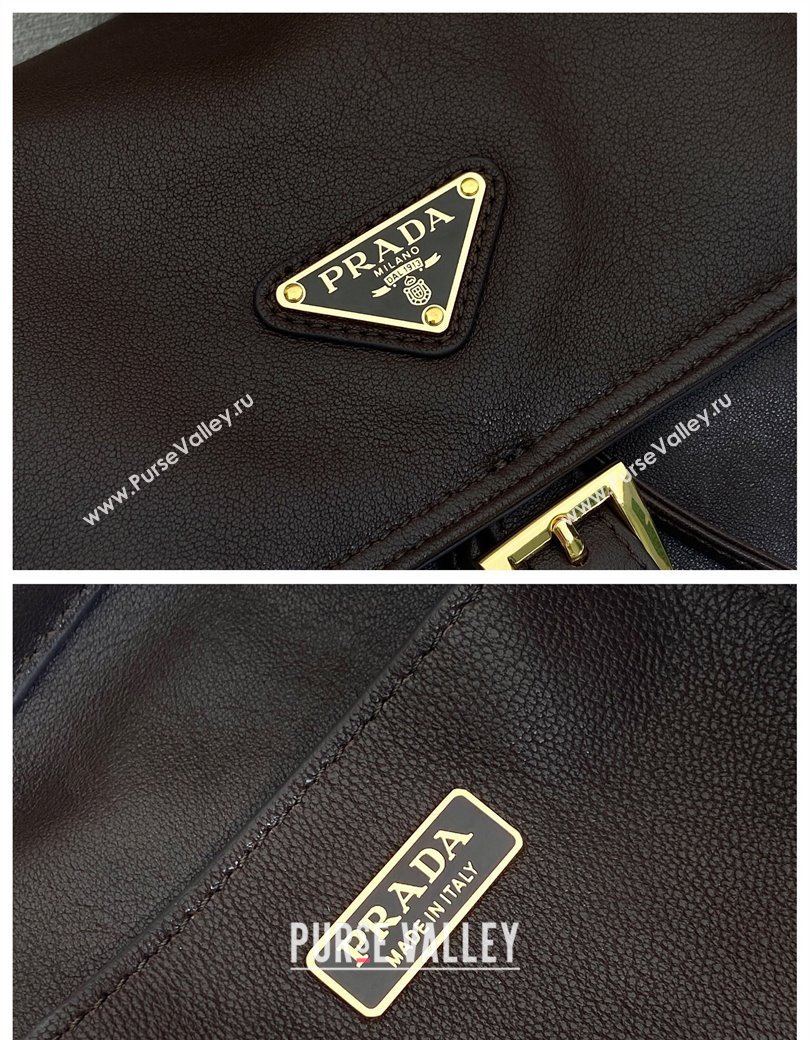 Prada Explore medium nappa leather backpack bag Sienna Brown 2025 1BZ080 (YZ-250927068)