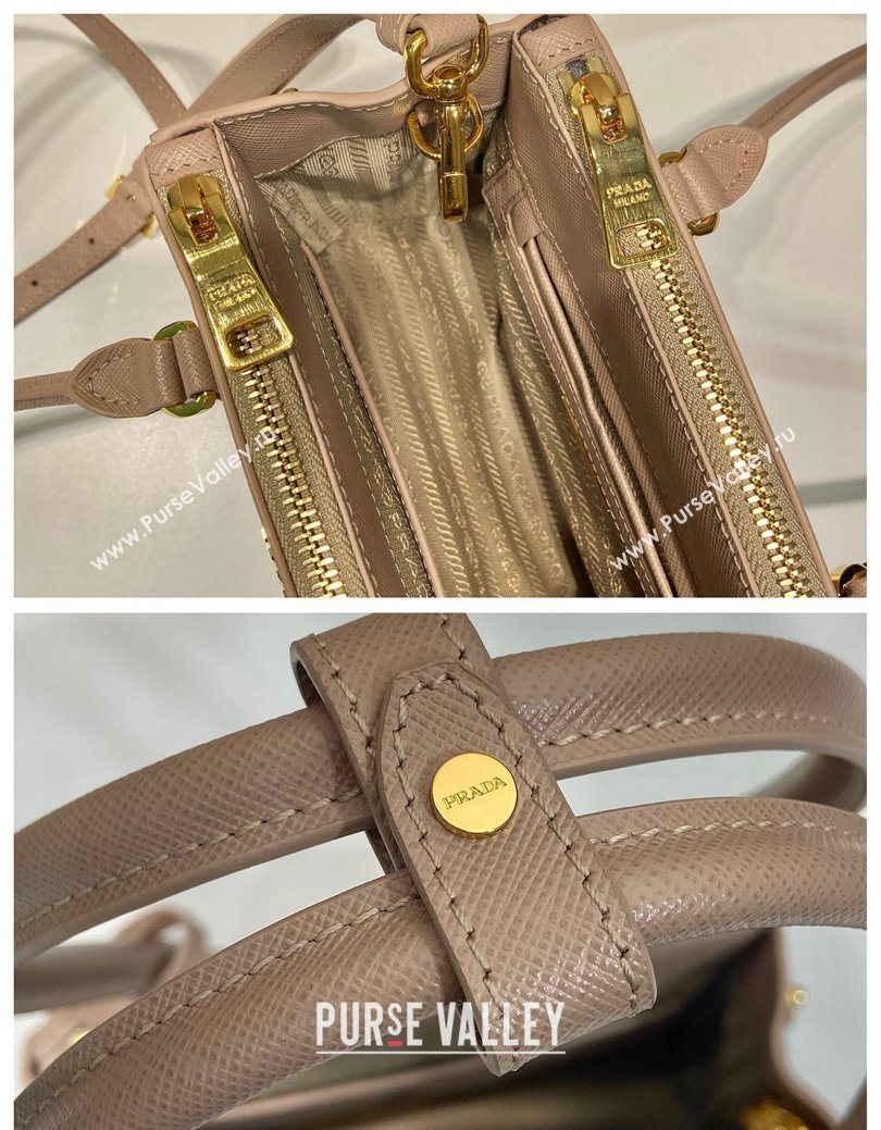 Prada Galleria Saffiano leather mini-bag Powder Pink 2025 1BA906 (YZ-250929002)