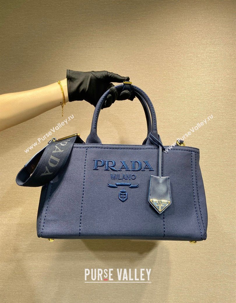 Prada Jardiniere large canvas handbag Baltic Blue 2025 1BG554 (YZ-250929004)