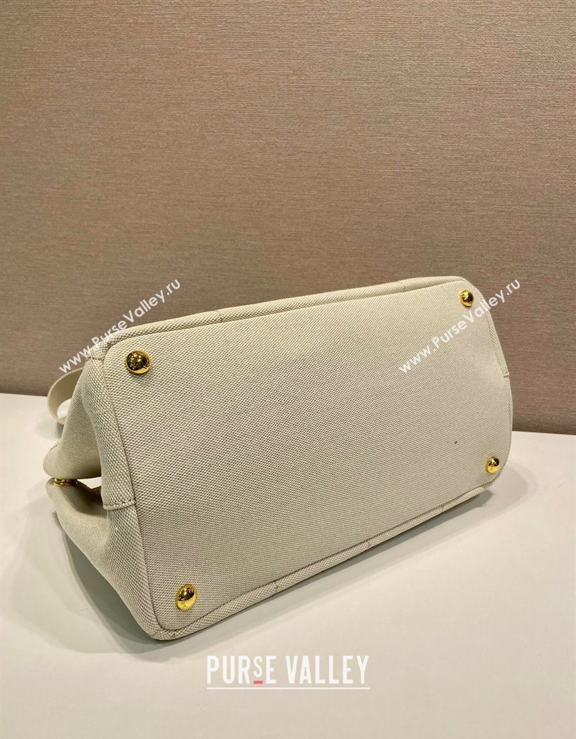 Prada Jardiniere large canvas handbag White 2025 1BG554 (YZ-250929003)