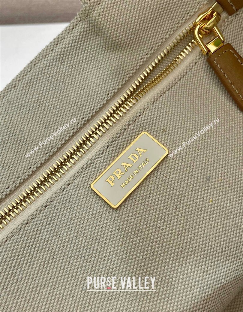 Prada Jardiniere large canvas handbag White 2025 1BG554 (YZ-250929003)