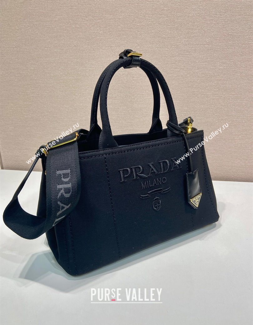 Prada Jardiniere large canvas handbag Black 2025 1BG554 (YZ-250929005)