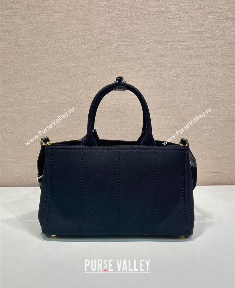 Prada Jardiniere large canvas handbag Black 2025 1BG554 (YZ-250929005)