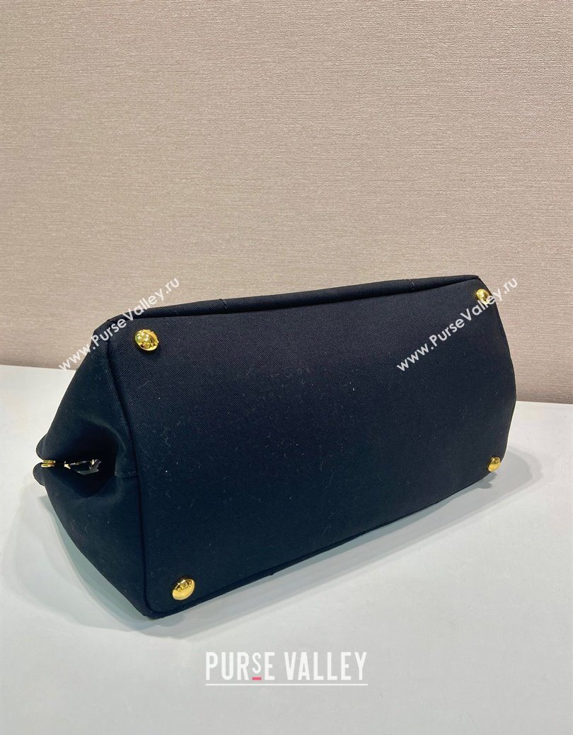 Prada Jardiniere large canvas handbag Black 2025 1BG554 (YZ-250929005)