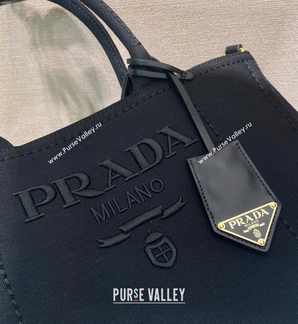 Prada Jardiniere large canvas handbag Black 2025 1BG554 (YZ-250929005)