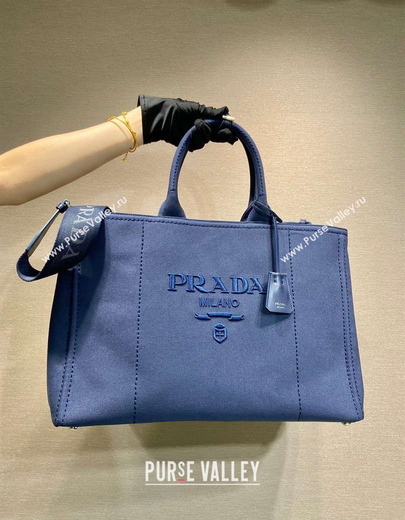 Prada Mens Jardiniere extra-large cotton canvas tote bag Baltic Blue 2025 2VG131 (YZ-250929006)