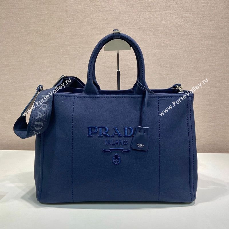 Prada Mens Jardiniere extra-large cotton canvas tote bag Baltic Blue 2025 2VG131 (YZ-250929006)