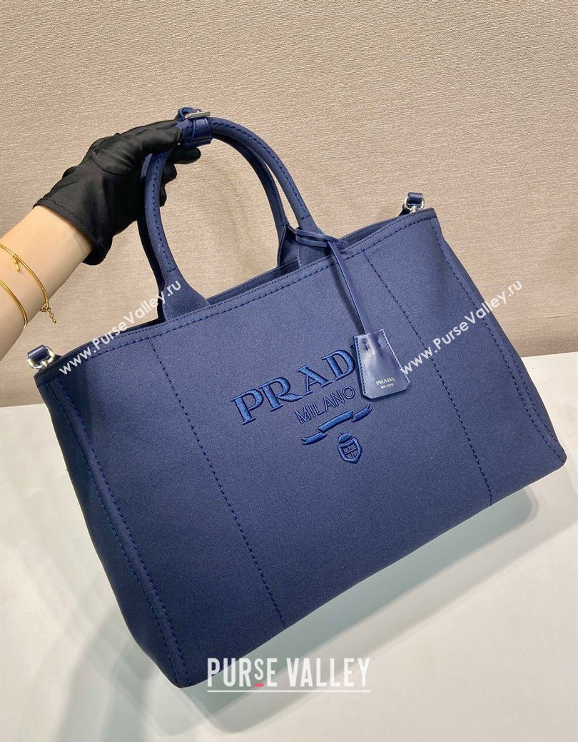 Prada Mens Jardiniere extra-large cotton canvas tote bag Baltic Blue 2025 2VG131 (YZ-250929006)