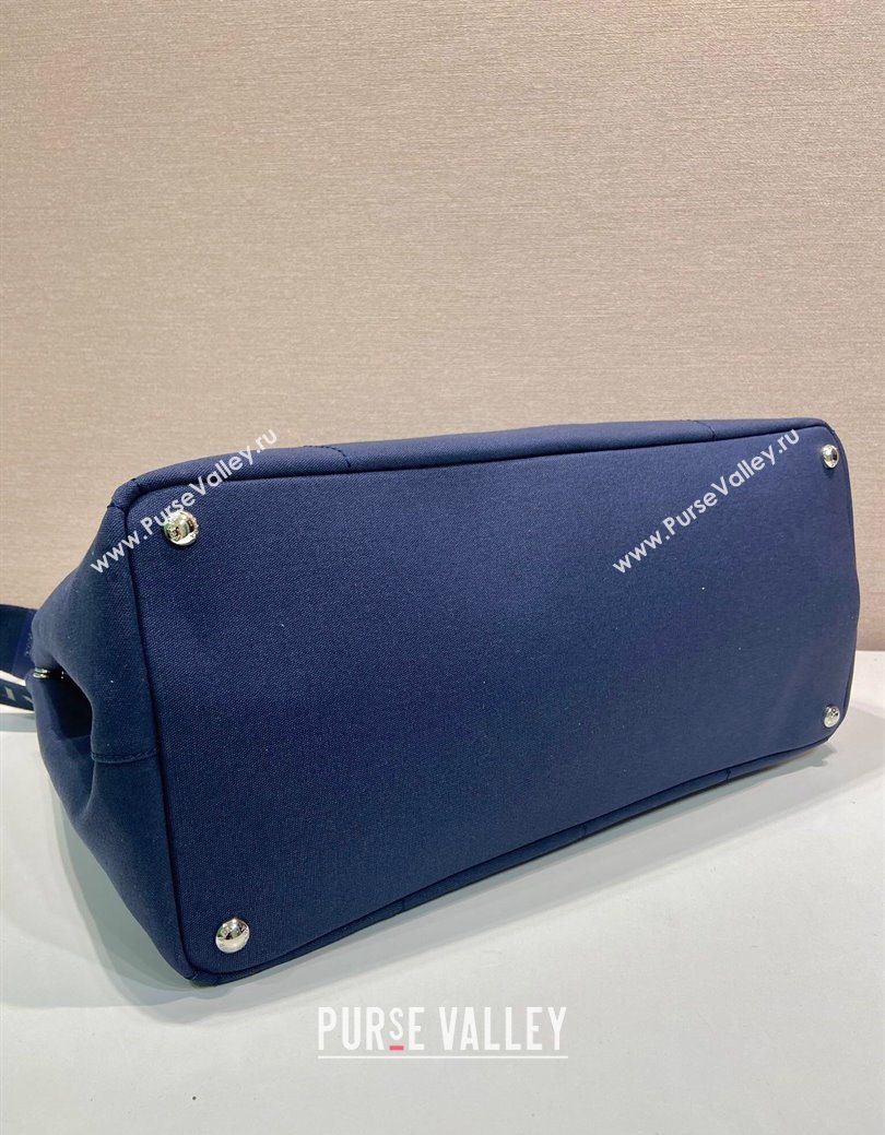Prada Mens Jardiniere extra-large cotton canvas tote bag Baltic Blue 2025 2VG131 (YZ-250929006)