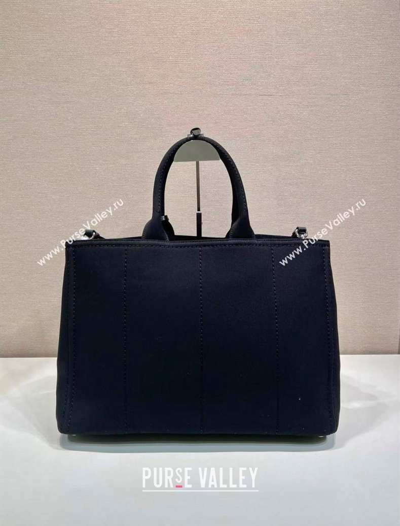 Prada Mens Jardiniere extra-large cotton canvas tote bag Black 2025 2VG131 (YZ-250929008)