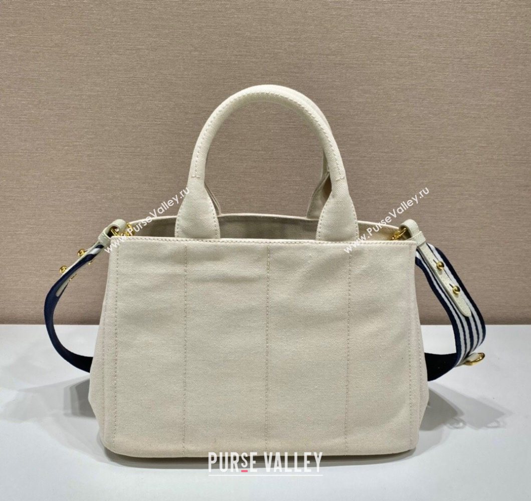 Prada Printed Fabric Tote Bag White 2025 1BG439 (YZ-250929010)