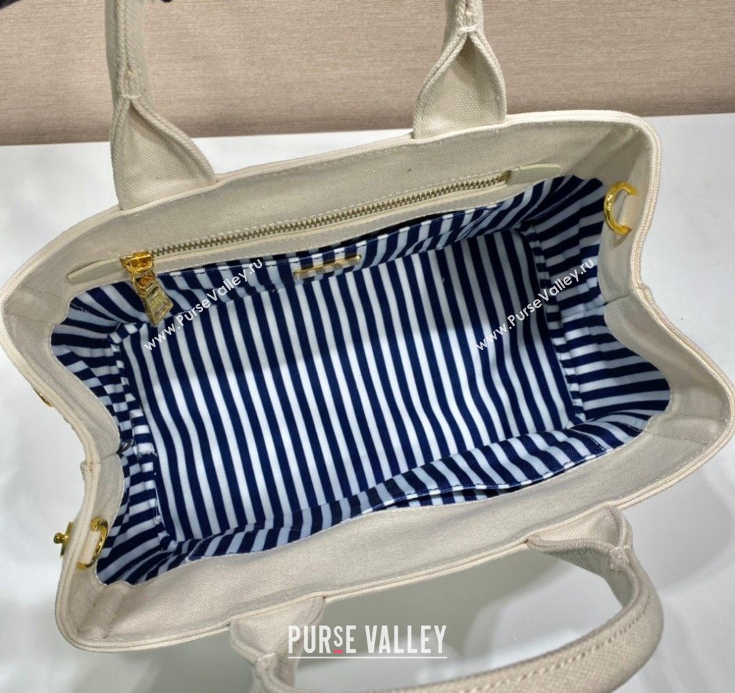 Prada Printed Fabric Tote Bag White 2025 1BG439 (YZ-250929010)