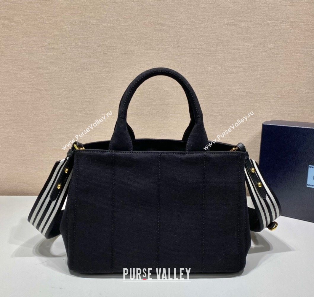 Prada Printed Fabric Tote Bag Black 2025 1BG439 (YZ-250929011)