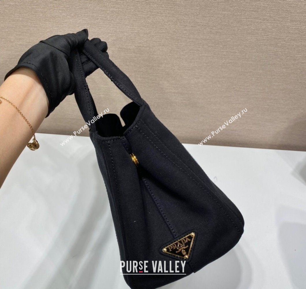 Prada Printed Fabric Tote Bag Black 2025 1BG439 (YZ-250929011)