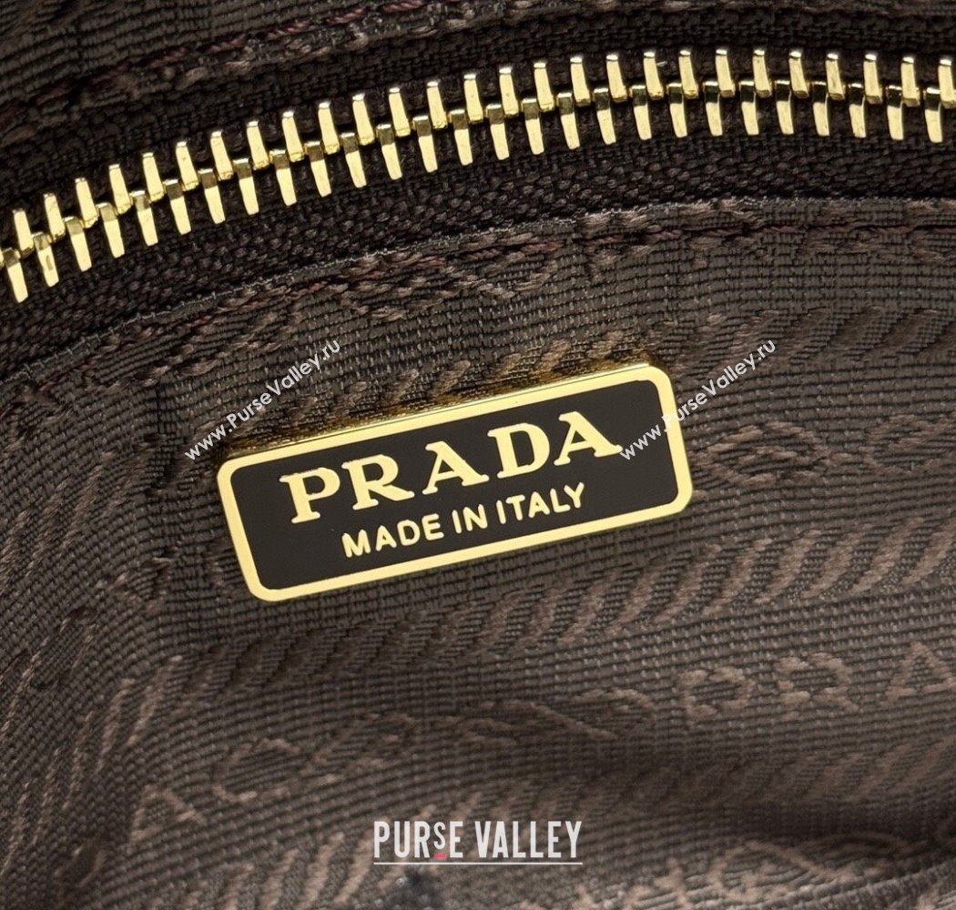 Prada Bonnie small denim handbag Blue/Brown 2025 1BA486 (YZ-250927028)