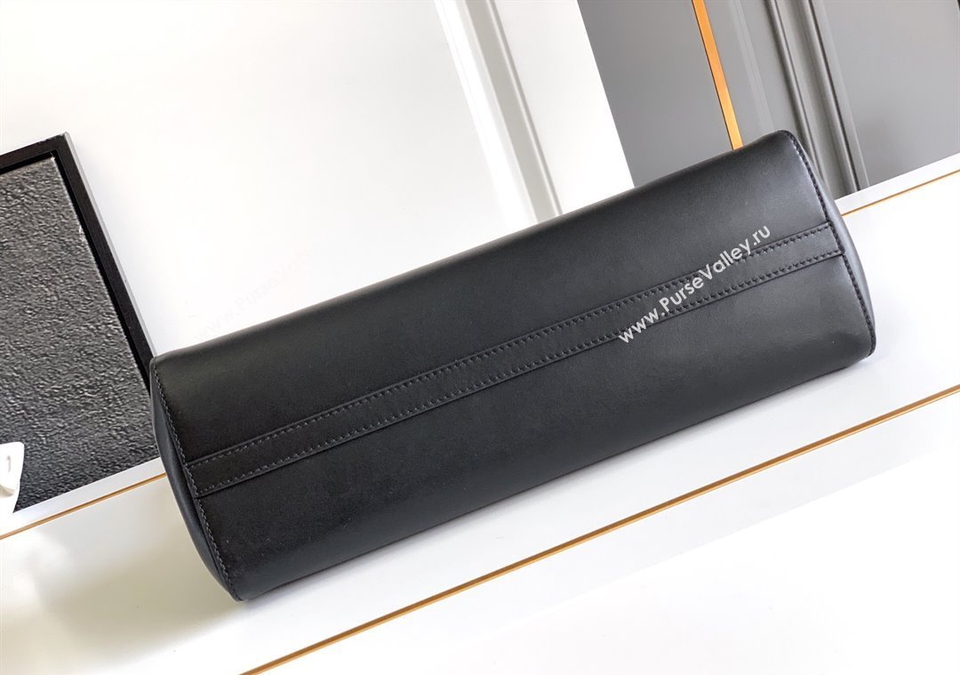 Prada Enchaîne medium leather bag Black 2025 1BC262 (YZ-250927029)