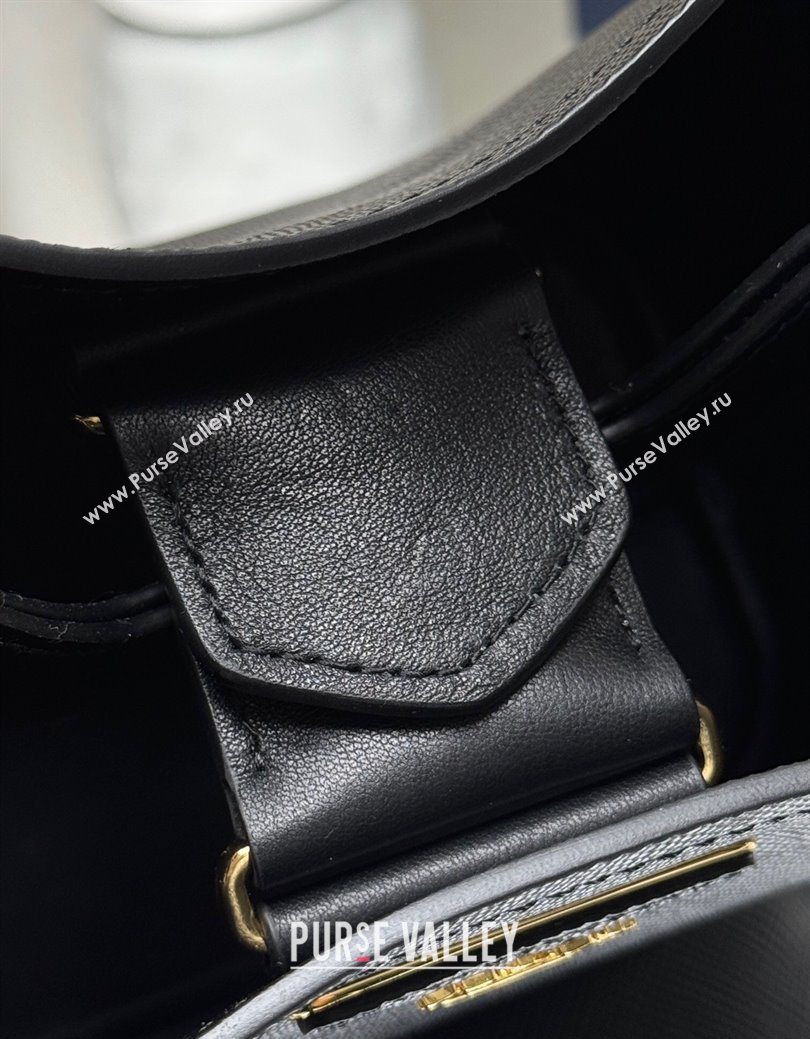 Prada Panier mini Saffiano leather bucket bag Black2 2025 1BA217 (YZ-250929018)