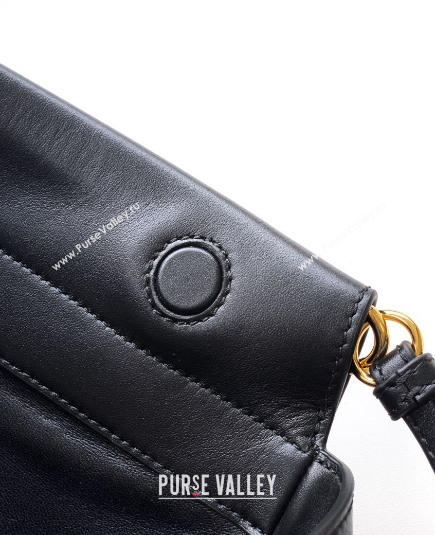 Prada Enchaîne medium leather bag Black 2025 1BC262 (YZ-250927029)