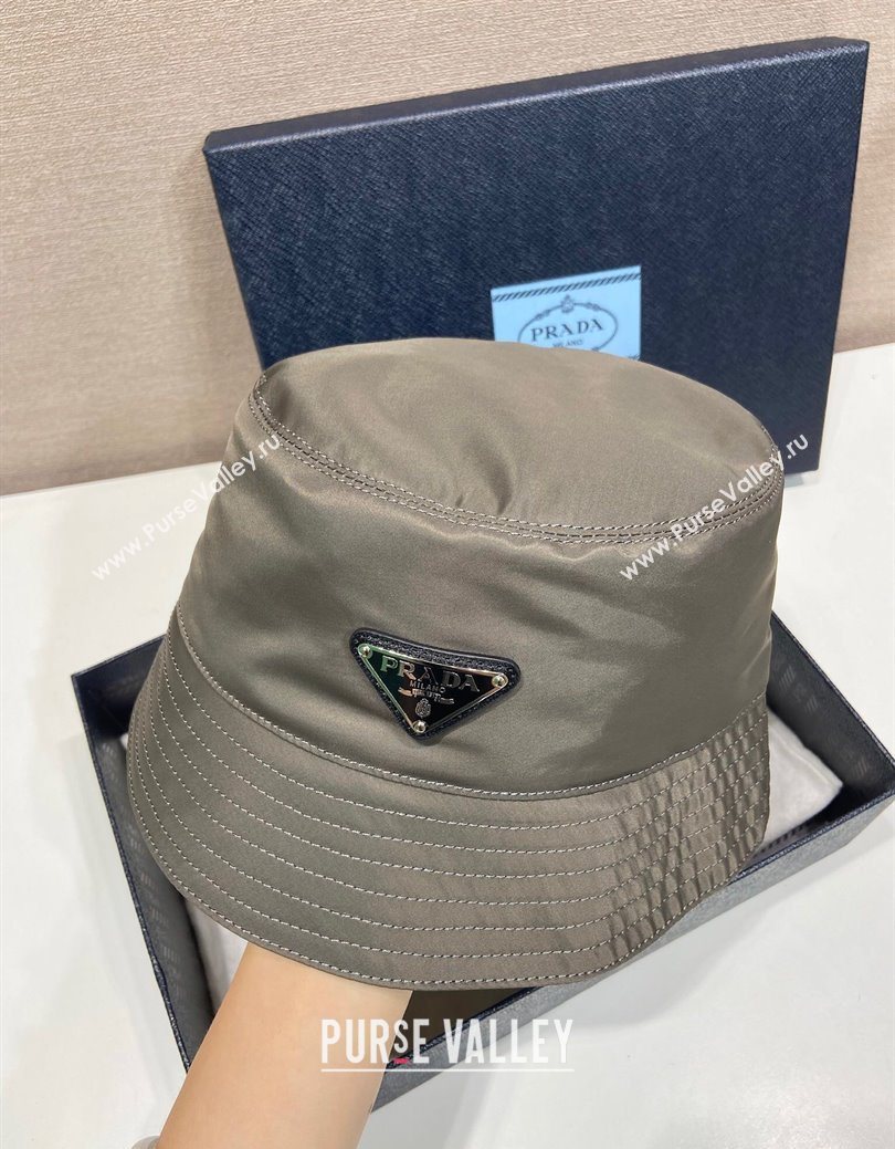 Prada Nylon Bucket Hat Grey 2025 0929 (YZ-250929025)