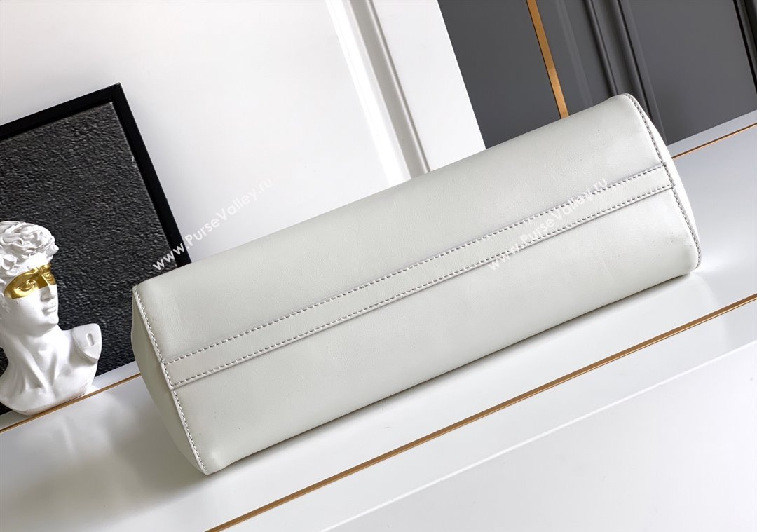 Prada Enchaîne medium leather bag White 2025 1BC262 (YZ-250927030)