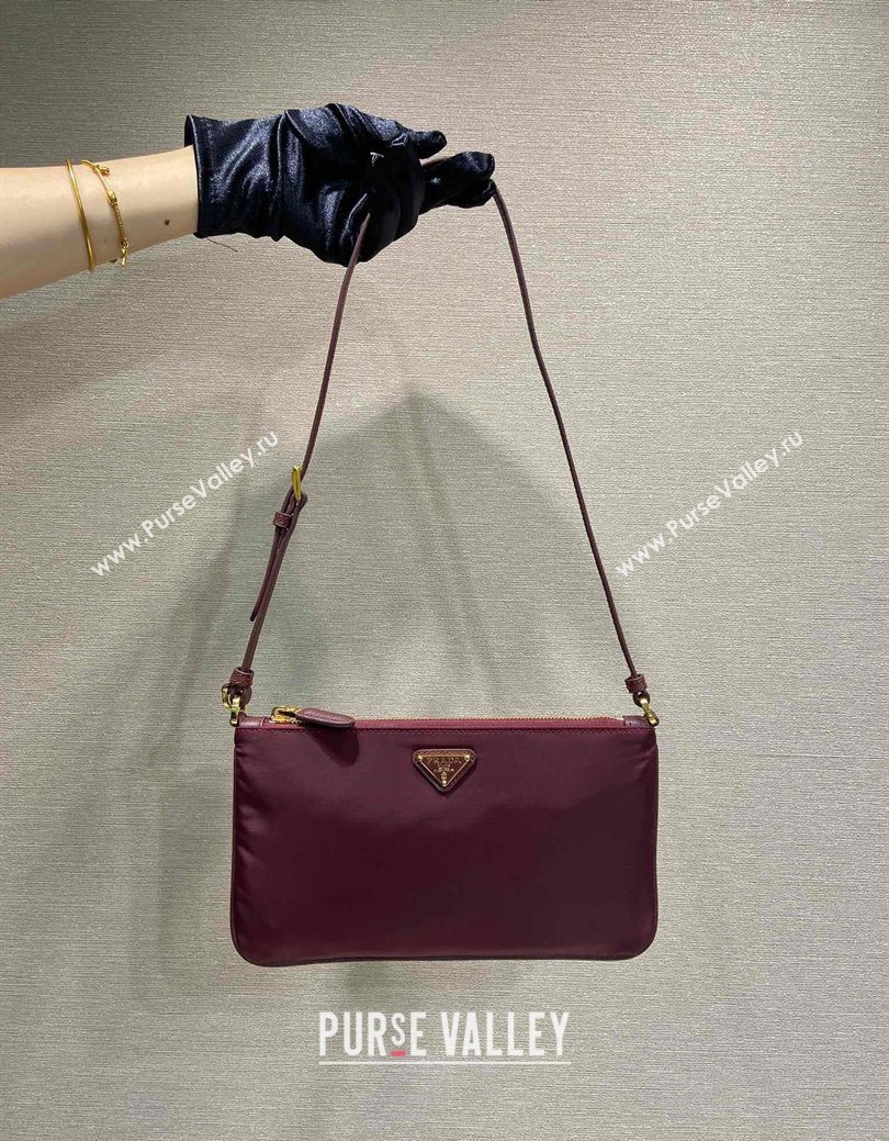 Prada Re-Nylon Pouch Mini Bag Burgundy 2024 1NE545 (YZ-250929029)