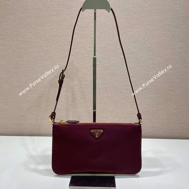 Prada Re-Nylon Pouch Mini Bag Burgundy 2024 1NE545 (YZ-250929029)