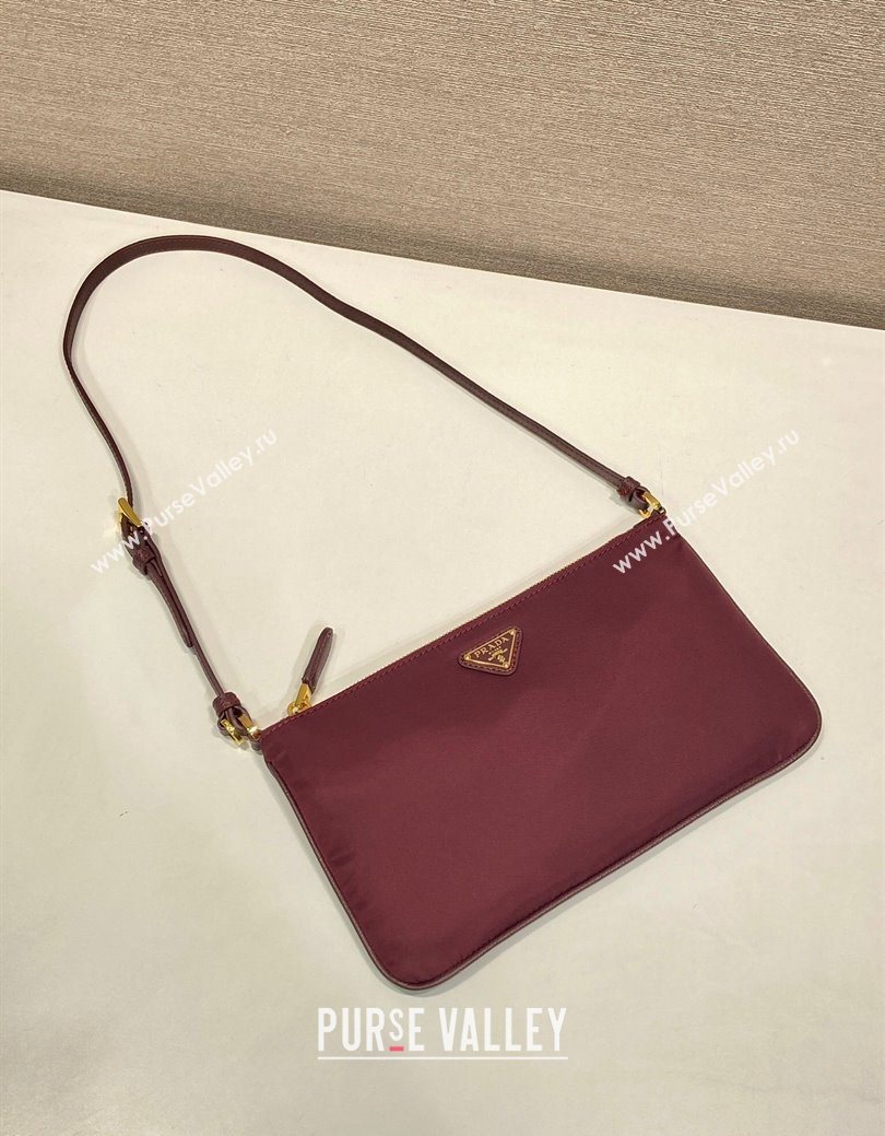 Prada Re-Nylon Pouch Mini Bag Burgundy 2024 1NE545 (YZ-250929029)