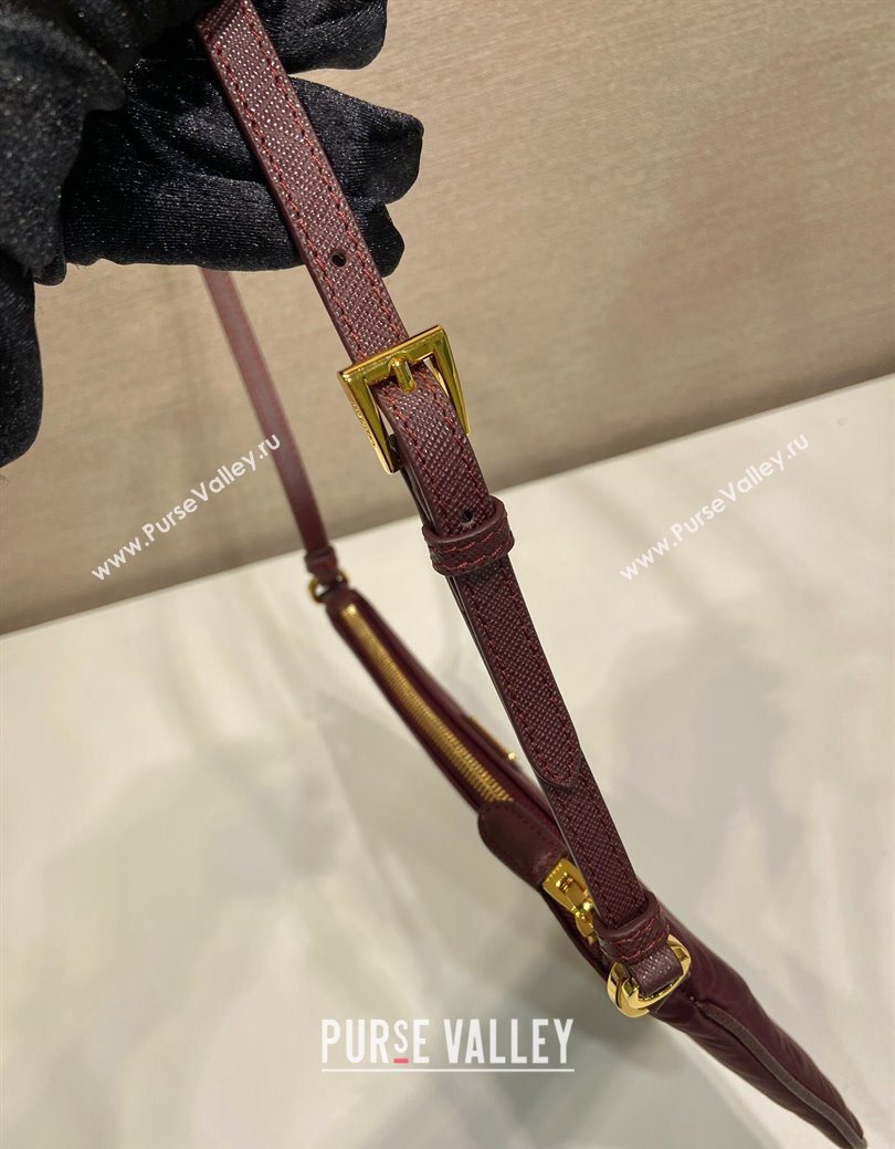 Prada Re-Nylon Pouch Mini Bag Burgundy 2024 1NE545 (YZ-250929029)