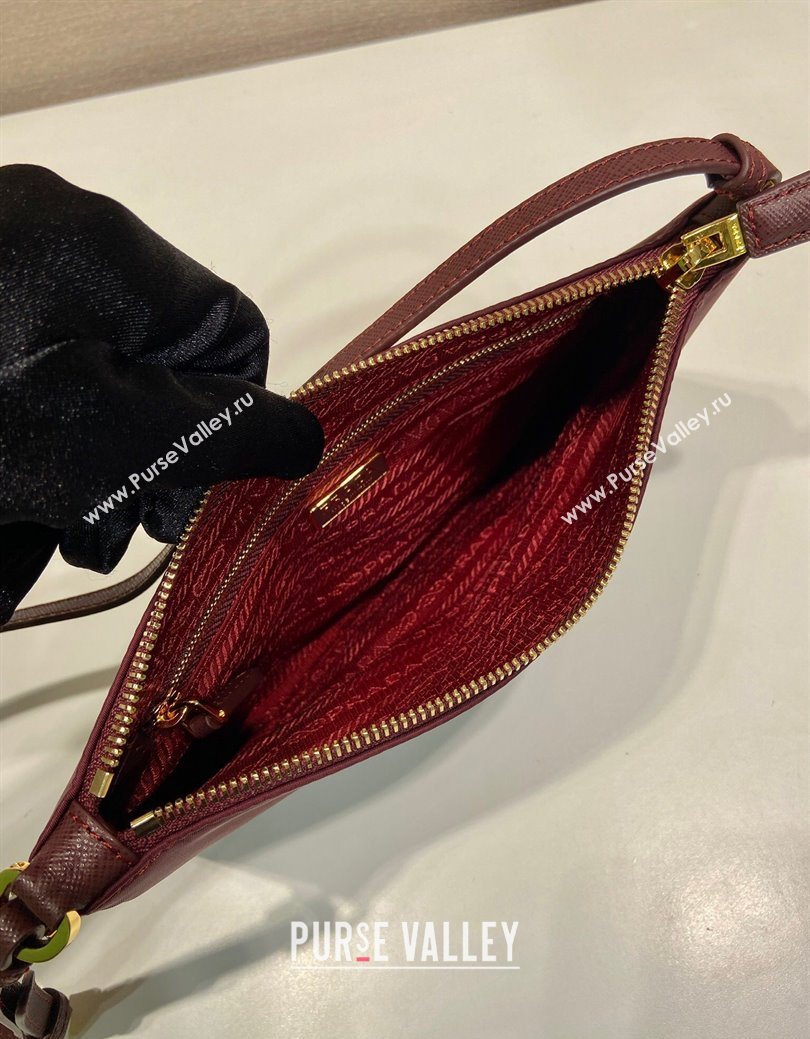 Prada Re-Nylon Pouch Mini Bag Burgundy 2024 1NE545 (YZ-250929029)