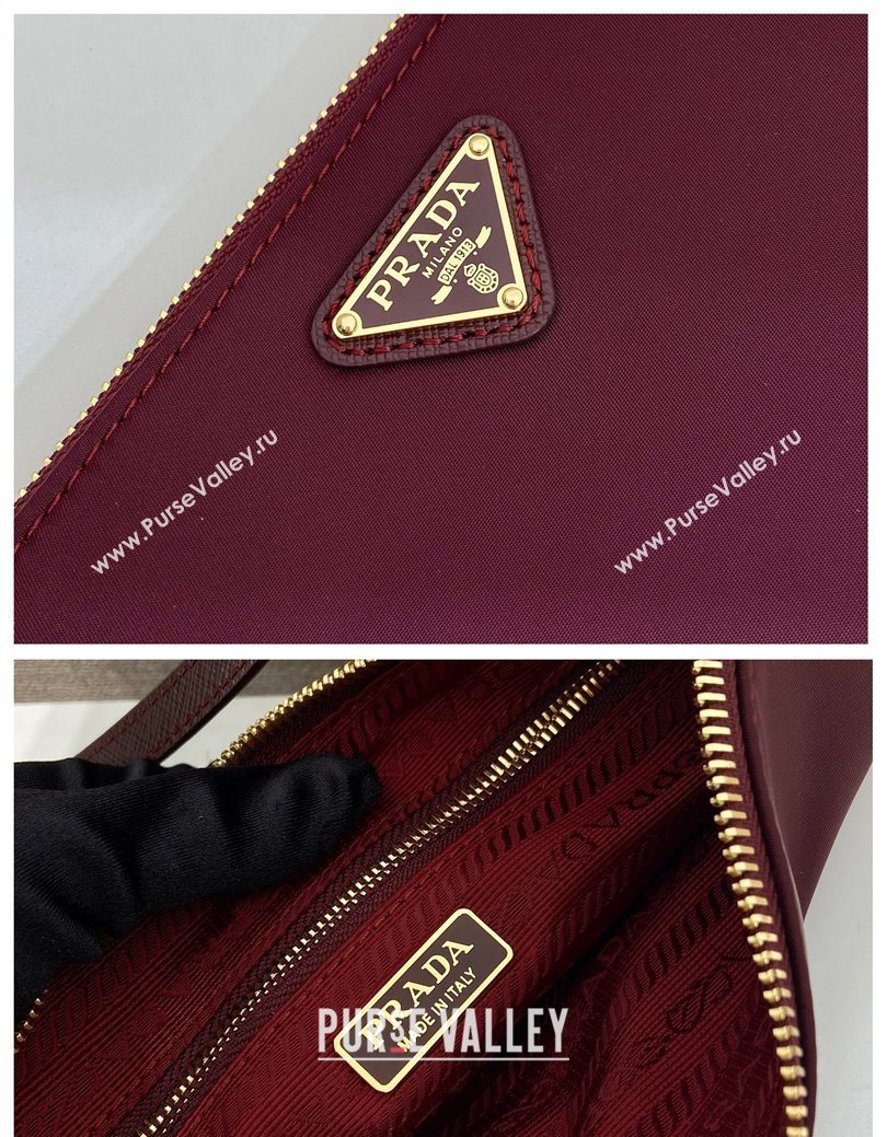 Prada Re-Nylon Pouch Mini Bag Burgundy 2024 1NE545 (YZ-250929029)