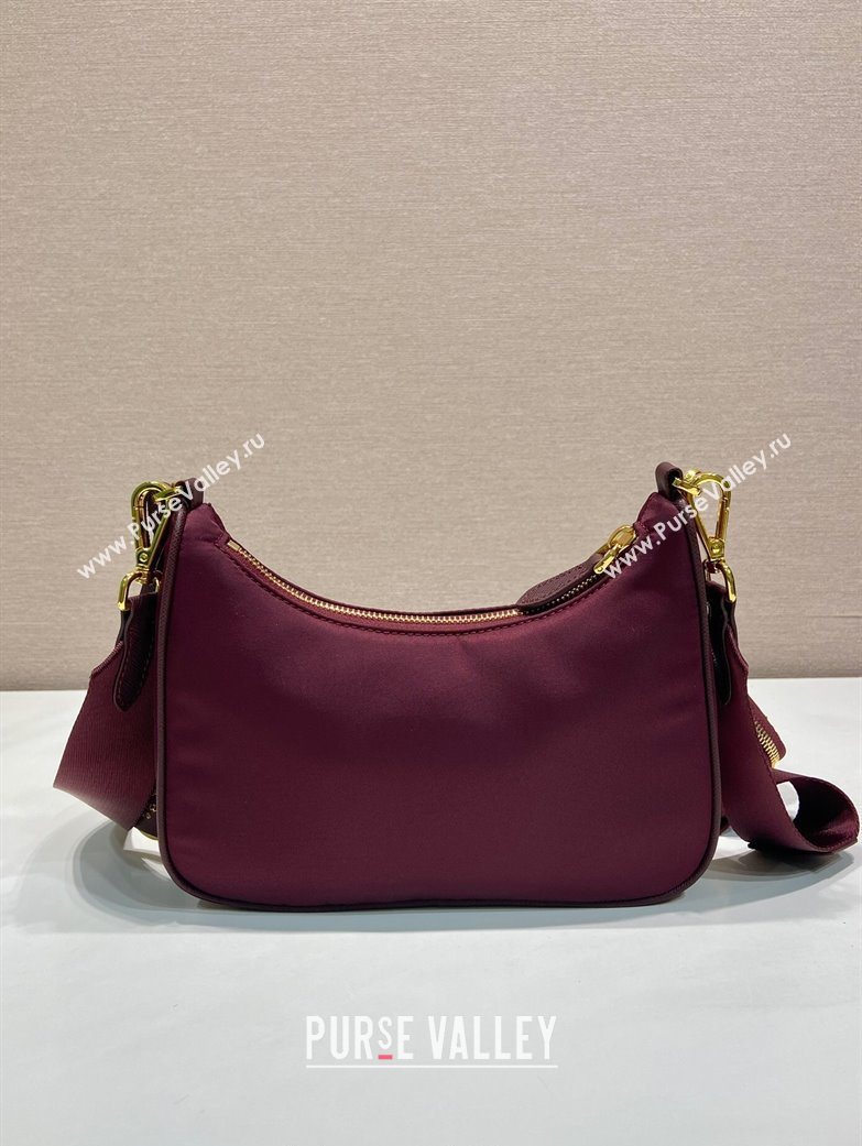 Prada Re-Edition 2005 Re-Nylon Bag 1BH204 Burgundy 2025 (YZ-250929033)
