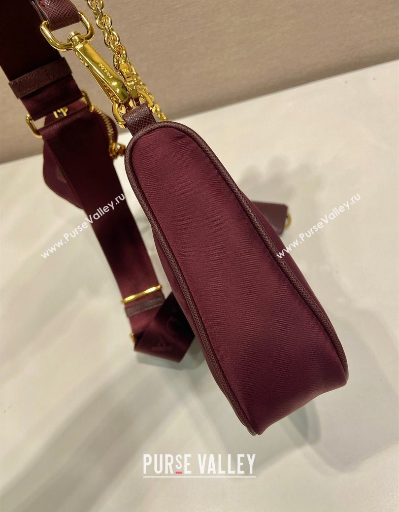 Prada Re-Edition 2005 Re-Nylon Bag 1BH204 Burgundy 2025 (YZ-250929033)