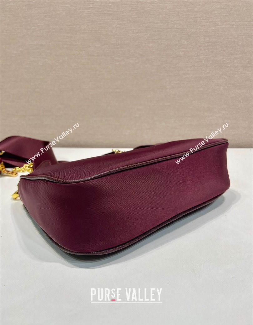 Prada Re-Edition 2005 Re-Nylon Bag 1BH204 Burgundy 2025 (YZ-250929033)
