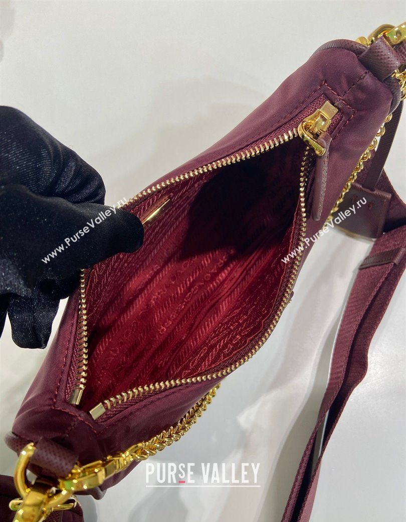 Prada Re-Edition 2005 Re-Nylon Bag 1BH204 Burgundy 2025 (YZ-250929033)