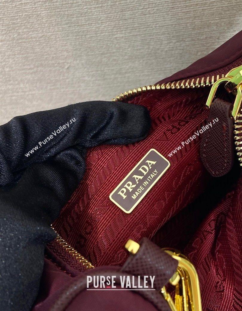 Prada Re-Edition 2005 Re-Nylon Bag 1BH204 Burgundy 2025 (YZ-250929033)