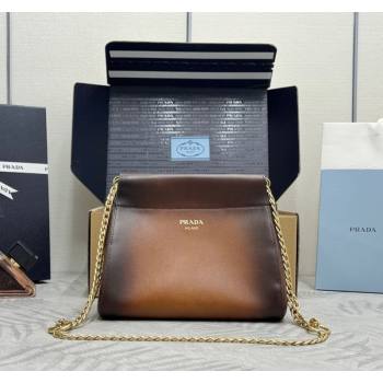 Prada Enchaîne mini leather bag Brown 2025 1BC263 (YZ-250927034)