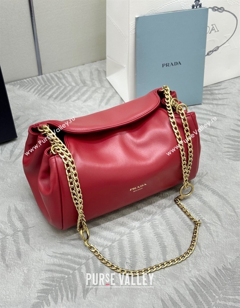 Prada Tumulte small nappa leather bag Red 2025 1BD395 (YZ-250927065)