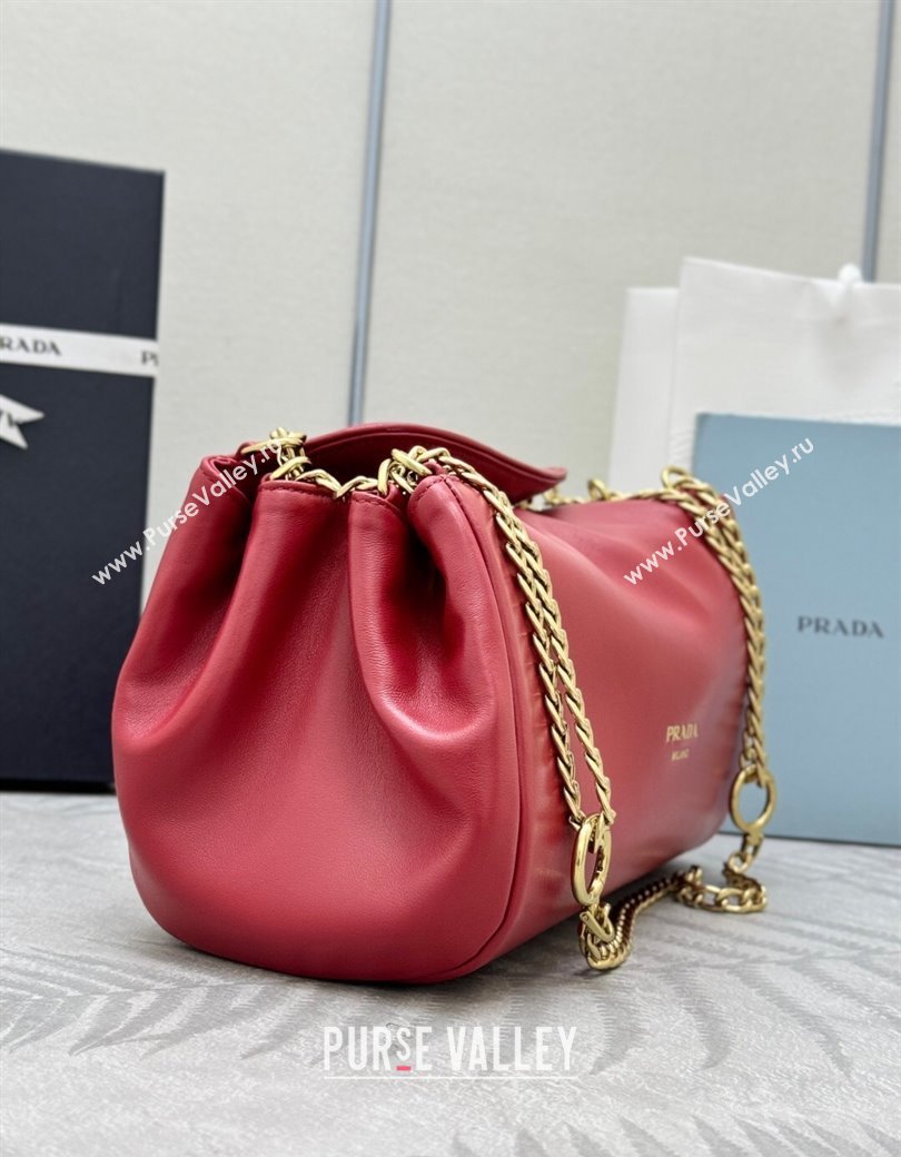 Prada Tumulte small nappa leather bag Red 2025 1BD395 (YZ-250927065)