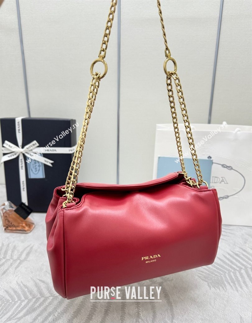 Prada Tumulte small nappa leather bag Red 2025 1BD395 (YZ-250927065)